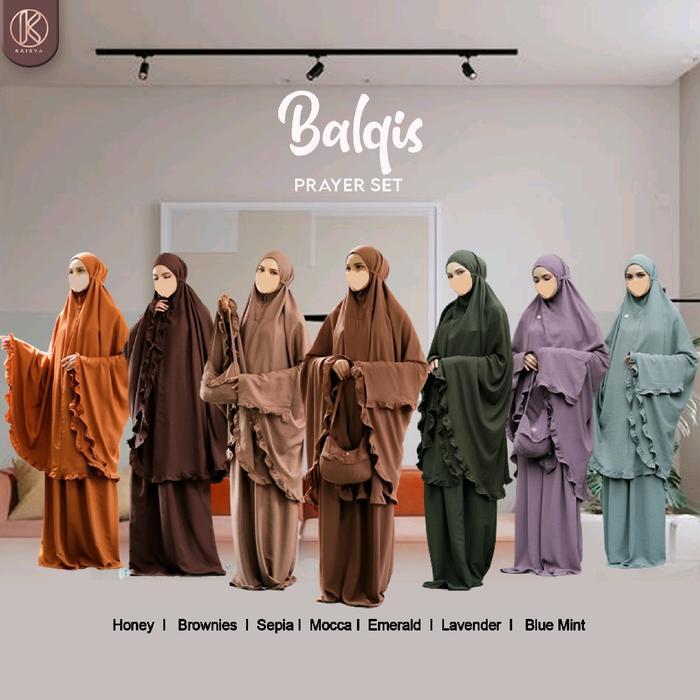 Kaisya-Balqis Prayer Set (Couple Mom N Girl) Free Sajadah Muka Dan Tas Mukena