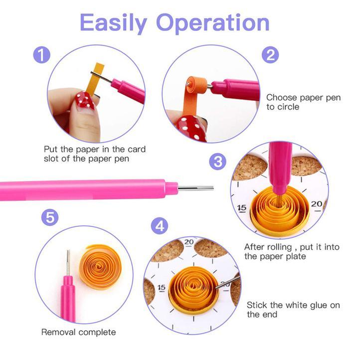 PAPER QUILLING TOOLS SLOTTED KIT HANDMADE ROLLING CURLING QUILLING NEEDLE PEN FOR ART CRAFTING DIY