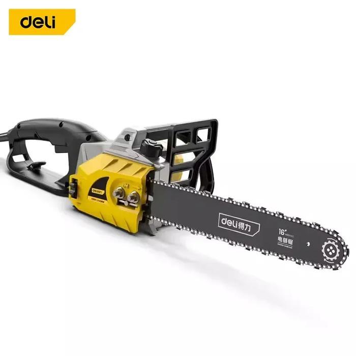 DELI ELECTRIC CHAIN SAW 1400W HOUSEHOLD LOGGING SAW CUTTING MACHINE 16 INCH CHAIN SAW WOOD CUTTING