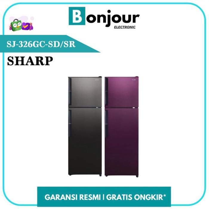 Kulkas Sharp SJ326GC 256L Sharp New Diamond Handle SJ-326GC-SD/SR 256l