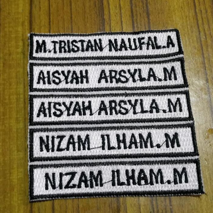 "New" Bet nama bordir buat dibaju seragam sekolah.