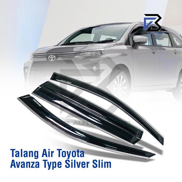 Talang Air Pintu Mobil List Silver Chrome Avanza Lama 2004 - 2011 Model Slim 4 Pintu