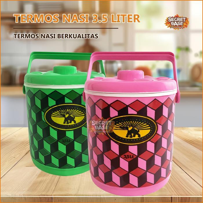 JUAL TERMOS NASI 3,5 LITER - Termos Es Batu Tahan Lama / Rice Bucket / Tempat Nasi 3,5L
