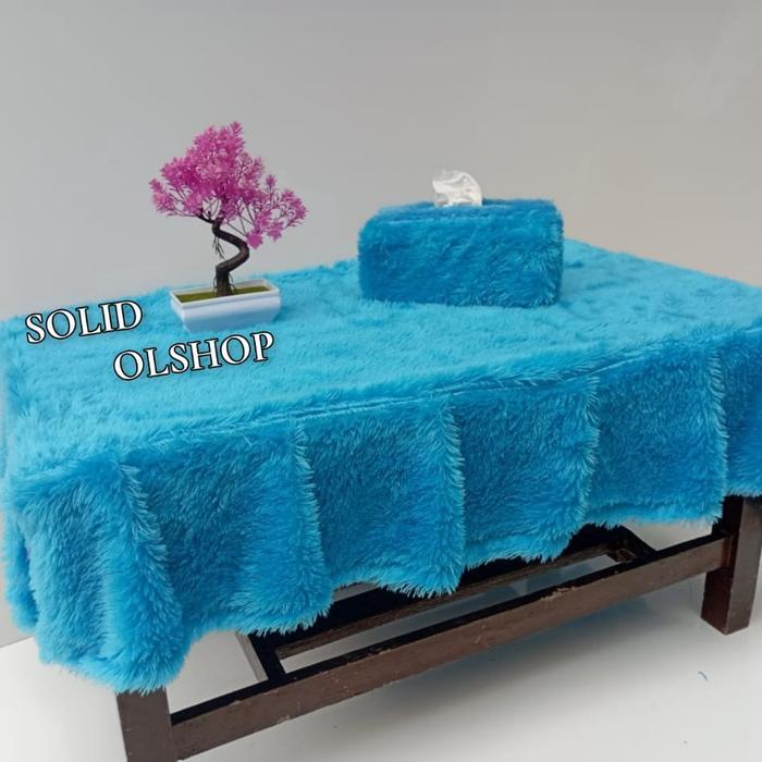 "New" Promo Taplak rumbai +sarung tissue/Taplak Rumbai ruang tamu/Taplak Rumbai mewah taplak meja