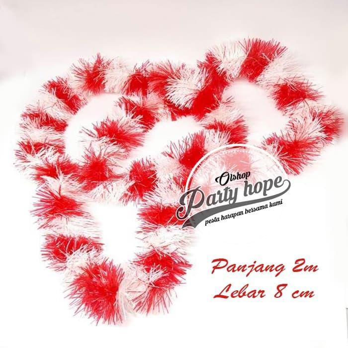 "New" slinger merah putih seling / hiasan dirgahayu ri / ]dekorasi HUT RI