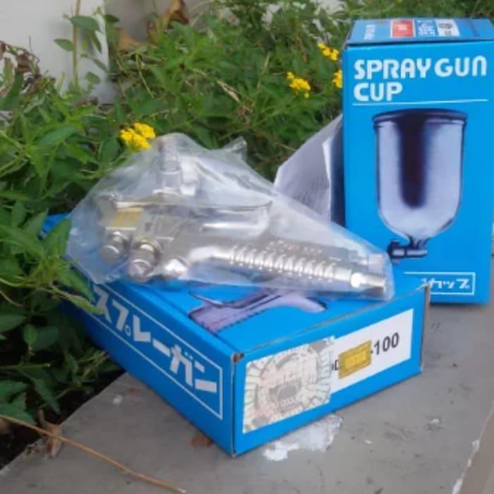 PROMO SPRAY GUN MEIJI F-100 ORIGINAL SET TABUNG ATAS MADE IN JAPAN