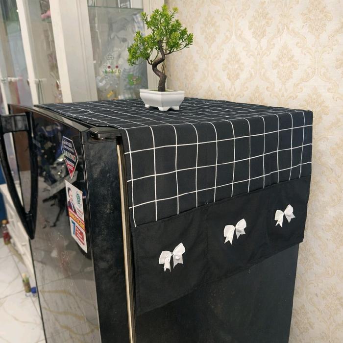 "New" Taplak Kulkas Cover Kulkas Taplak Kulkas Aesthetic Taplak Kulkas Bahan katun Taplak Kulkas