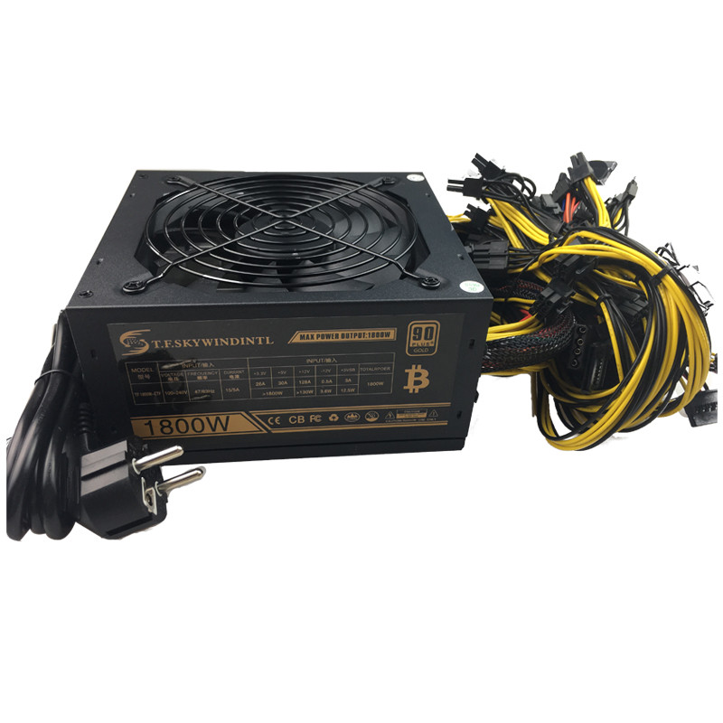 Skywindintl PSU Aliment 1800W PC Power Supply Gaming ATX PSU Pico PSU Asic Bitcoin Miner ATX Mining 