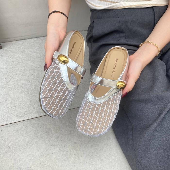 Murah Simoncelli Sandal Flat Wanita Sandal Wanita Sandal Pesta Kondangan Sandal Korea Sendal Kerja