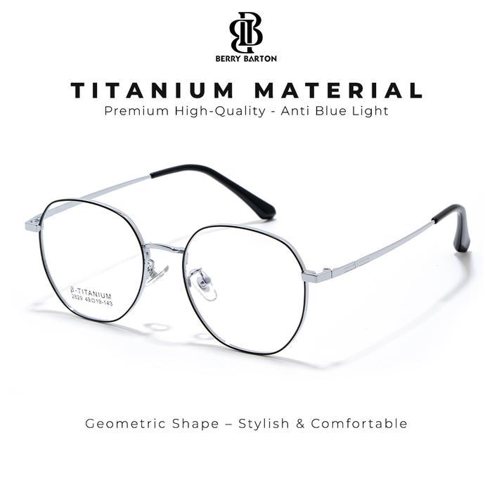 Kacamata Anti Radiasi Photocromic Frame Titanium Berrybarton 2829