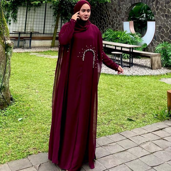 abaya hitam arabian LUNA ABAYA elegan simple turkey terbaru 2025 gamisabaya Ceruty Muslim abaya
