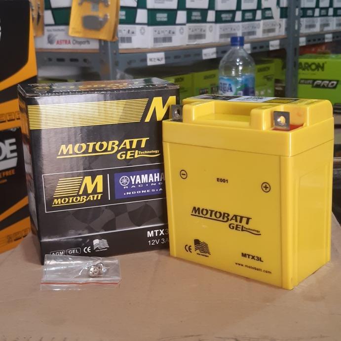 Aki Motor Honda NSR 150 Motobatt MTX3L Aki Kering / Aki Gel