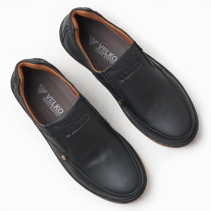 SAFETY Sepatu Slip on Kulit Pria Original Velko Flat Shoes flat shoes sepatu cowok