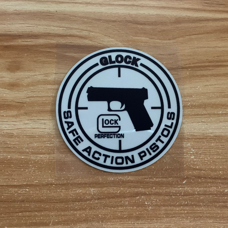 Car sticker GLOCK SAFE ACTION PISTOLS style diameter 9cm PVC stickers Auto motorcycle decoration acc