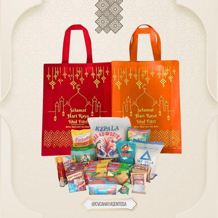 Tas Kain Spunbond Press Idul Fitri - Hampers Idul Fitri