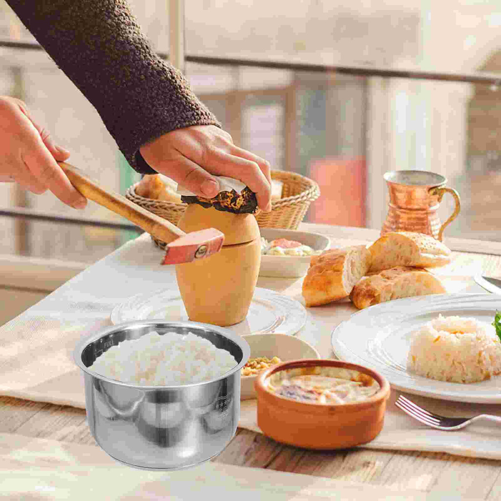 Penggantian Penanak Nasi Stainless Rice Cooker Pengganti Wadah Memasak Bagian Dalam Tekanan Listrik 