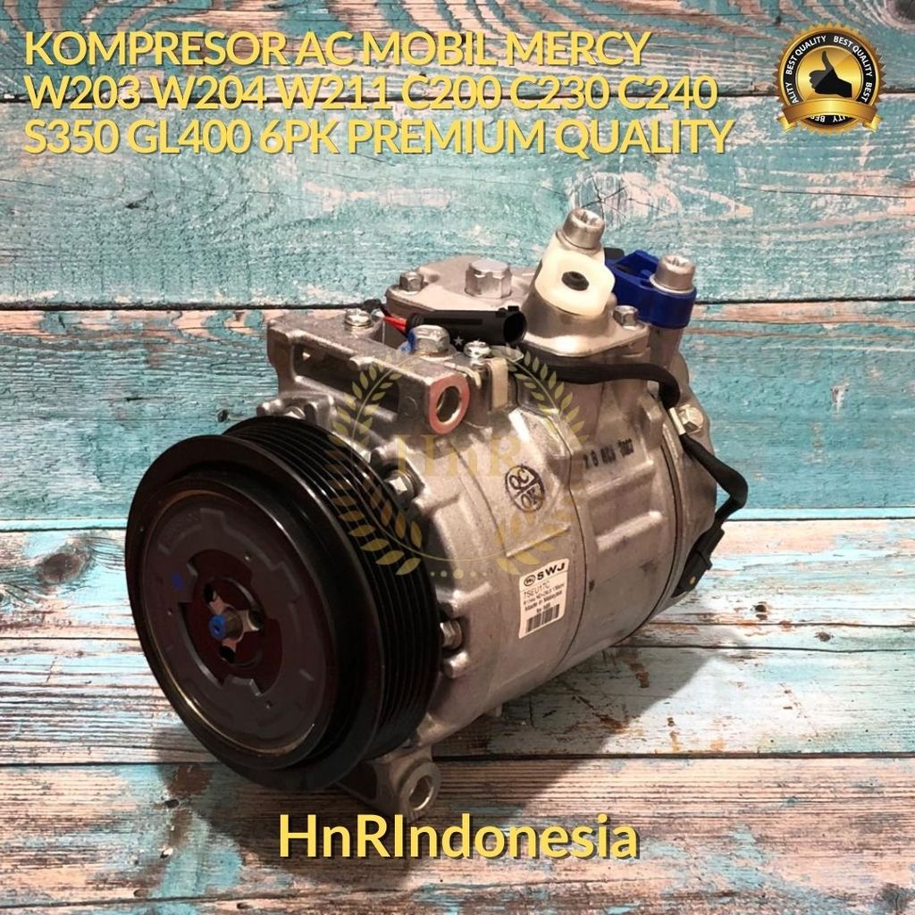 Kompresor AC Mobil Mercedes Benz Mercy W203 W204 W211 C200 C230 C240 S350 GL400 KAKI 3 6PK COMPRESSO