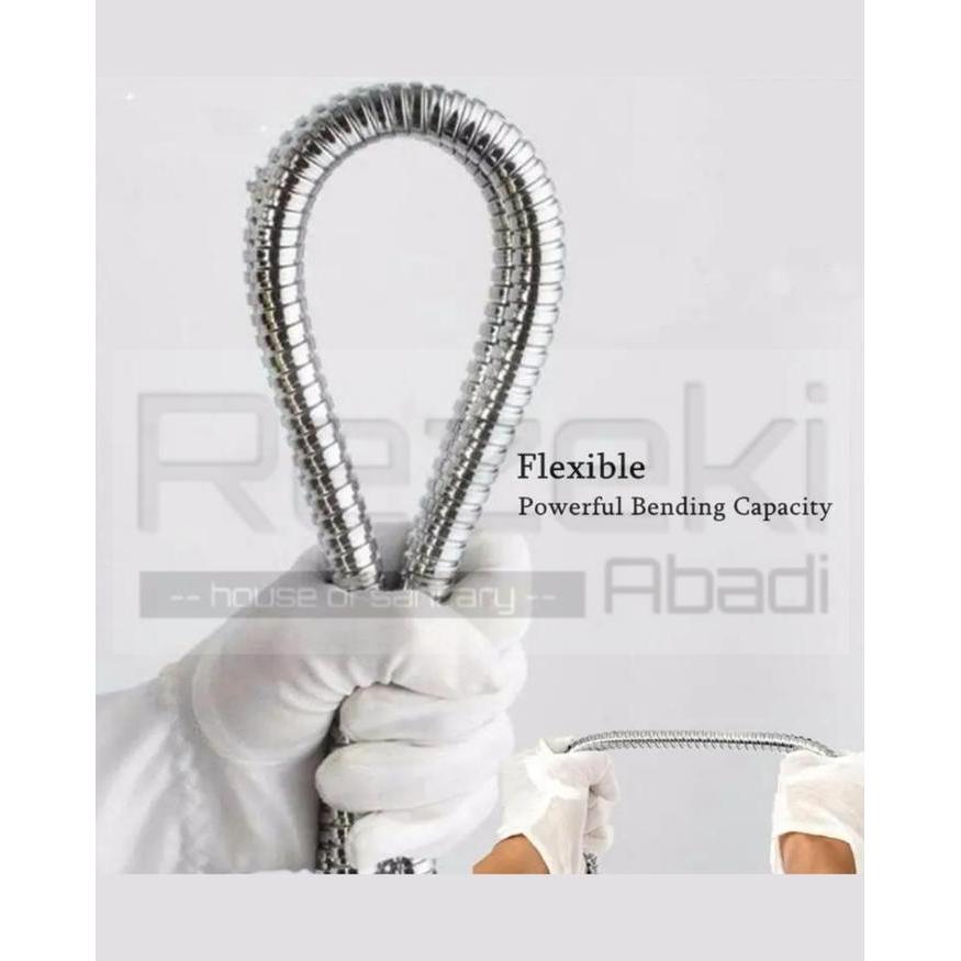 Selang Shower Stainless - Fleksibel Shower Mandi - Selang Shower Cebok Jet Shower Gold