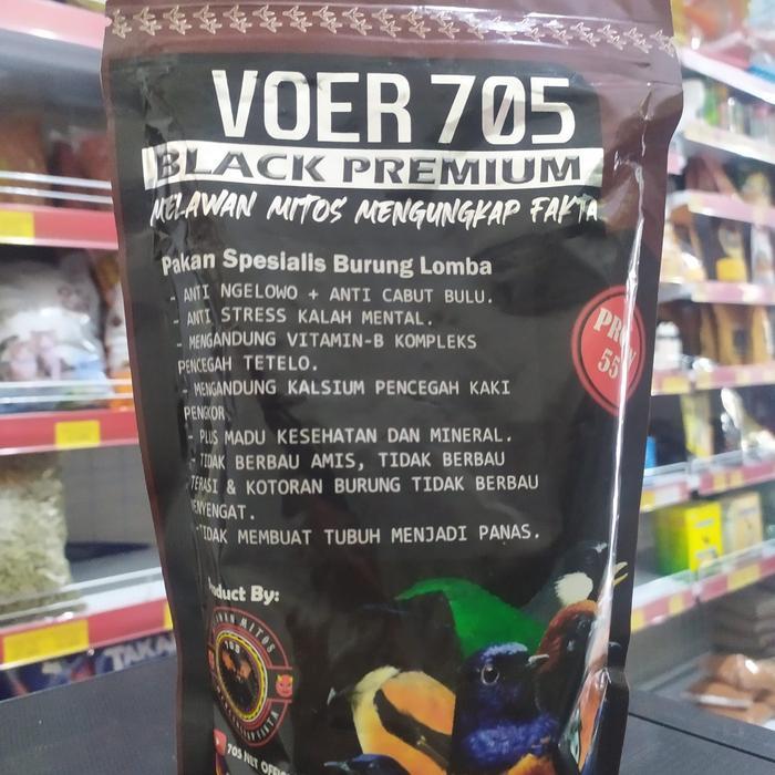 Voer 705 Black Premium 250Gram Voer Lomba Murai Batu Mental Fighter