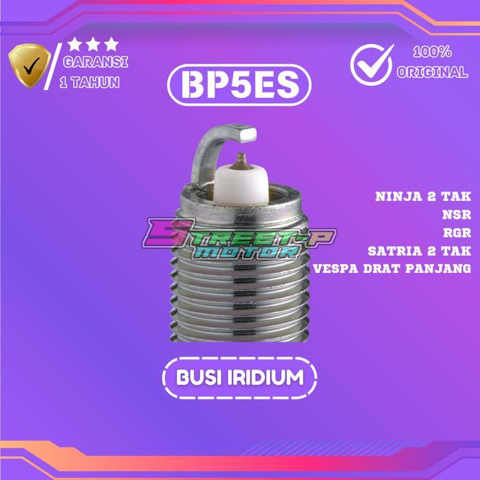 "New" BUSI RACING SUPER IRIDIUM BP5ES NINJA 2tak , SATRIA 2tak , VESPA , NSR , RGR Asli Gas