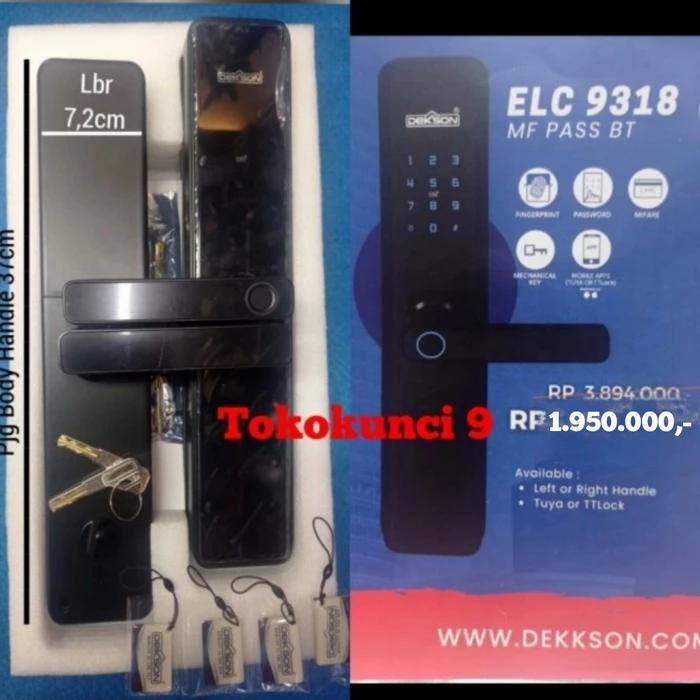 Kunci Digital Dekson Elc 9318 Mf Pass Bt W37 Hitam Smart Lock Dekson