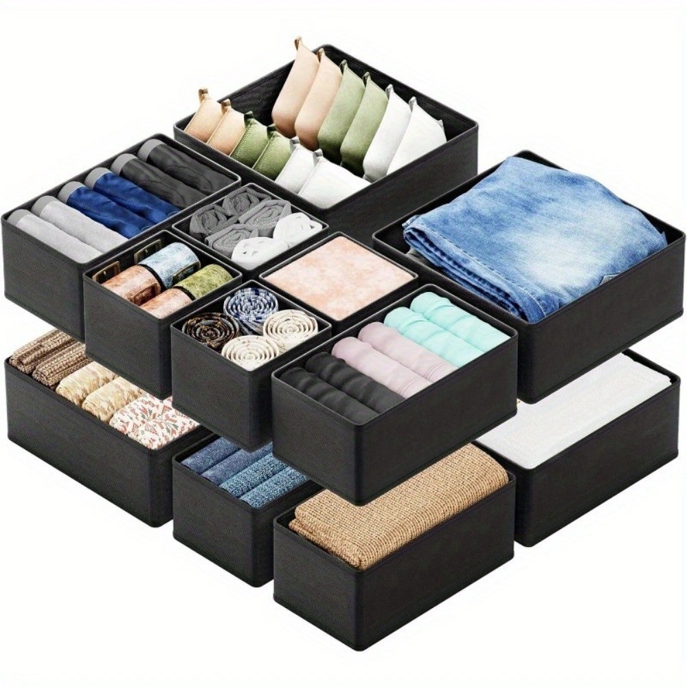 Underwear Drawer Storage Box 6 and 12 Sets of Foldable Underwear Drawer Storage Bag Socks Underwear