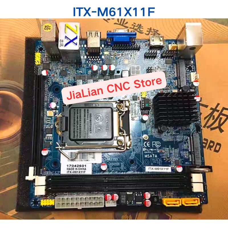 Brand new ITX-M61X11F H61 Industrial Control Motherboard DDR3MSATA H61ITX Motherboard Computer