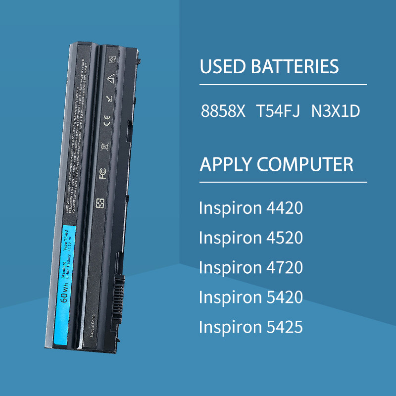 SOMI 60Wh T54FJ E6420 E6430 Battery for Dell Latitude E5430 E5520 E5530 E6520 Inspiron 14R 4420 5420
