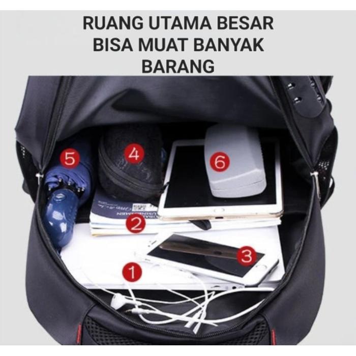 POLO GLAD Tas Ransel Laptop Jumbo 20 Inch Original Import 100% Tas sekolah tas kerja Polo gives Polo