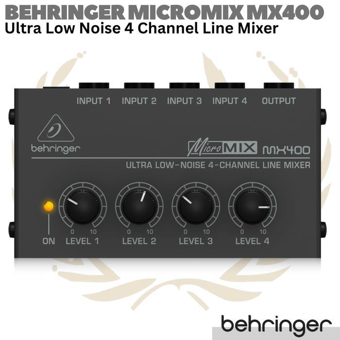 Behringer Micromix Mx400 4 Channel Line Mixer Mini Compact Portable