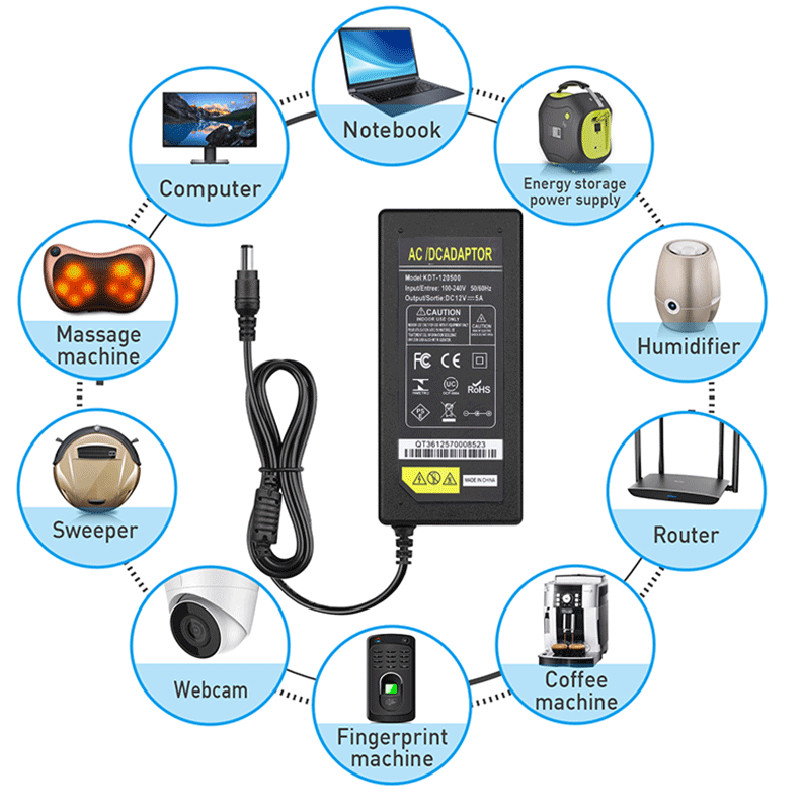 12V 5A 6A 10A Power Supply 12V 5000Ma 6000Ma 10000Ma Adapter AC DC 100-240v Charger for Computer