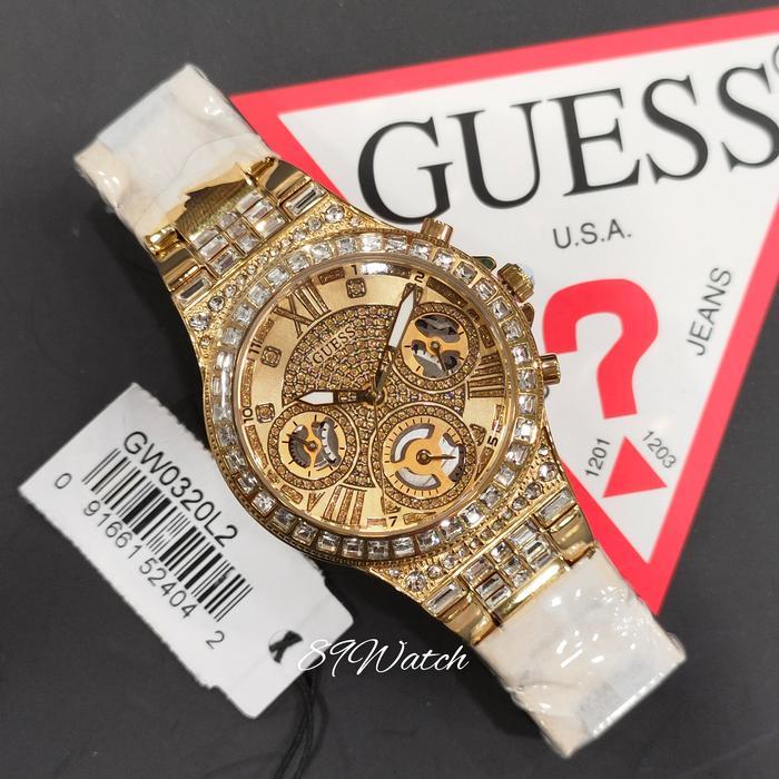 Jam Tangan Wanita Guess Original Gw0320L1 Stainless Steel Fullset