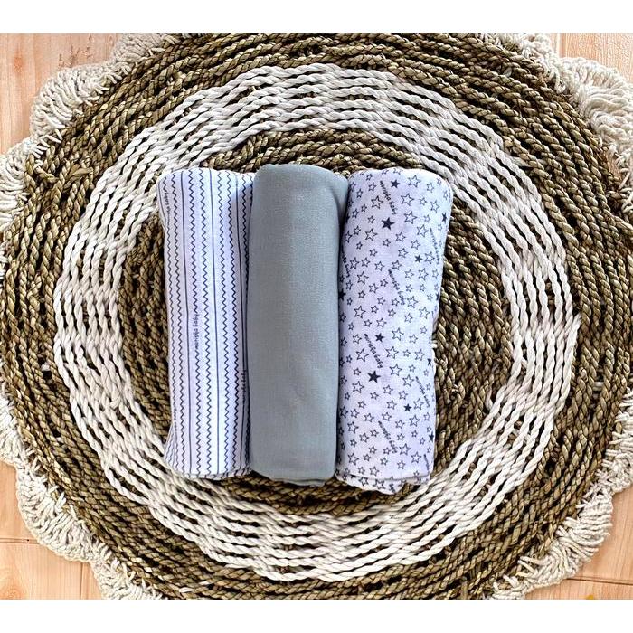 Bedong Bayi Baru Lahir Karakter Isi 3 Pcs Jumbo Alas Katun Tidur Bedong Baby