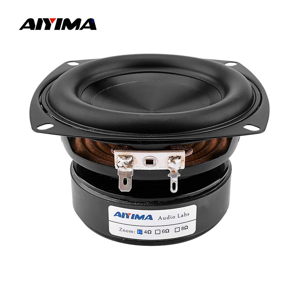 AIYIMA 1Pcs 4 Inch Subwoofer Speaker 100W 4 8 Ohm Super Woofer Sound Speaker BASS Waterproof