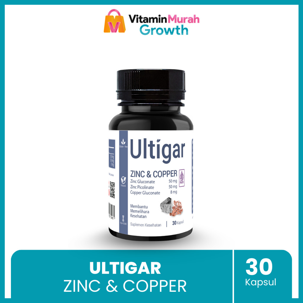 ULTIGAR ZINC & COPPER ISI 30 & 100 KAPSUL - SUPLEMEN KESEHATAN
