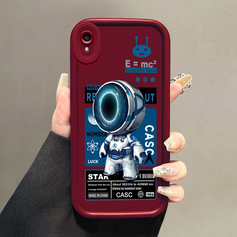 Casing Hp untuk VIVO Y91C Y90 Y1s Case NASA Astronaut Cesing pelindung Kasing Silikon Tahan gores Ke