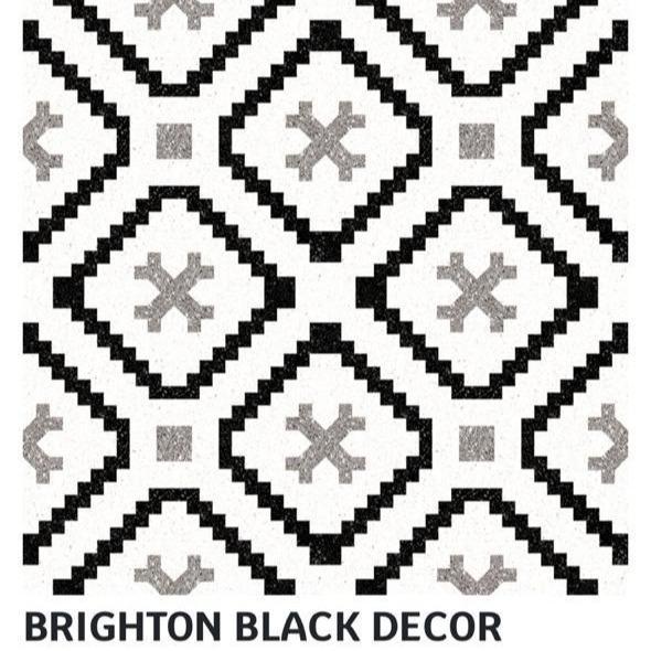PROMO KERAMIK PLATINUM 40X40 BRIGHTON BLACK DECOR MATT