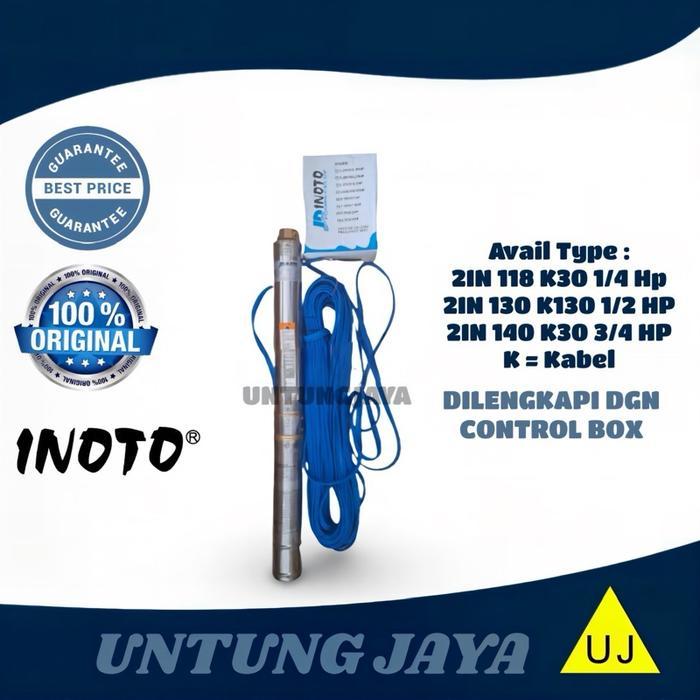 POMPA SUBMERSIBLE PUMP INOTO 2IN 140 KABEL 30 METER 3/4 HP // POMPA CELUP INOTO 2IN140 K30 3/4HP //