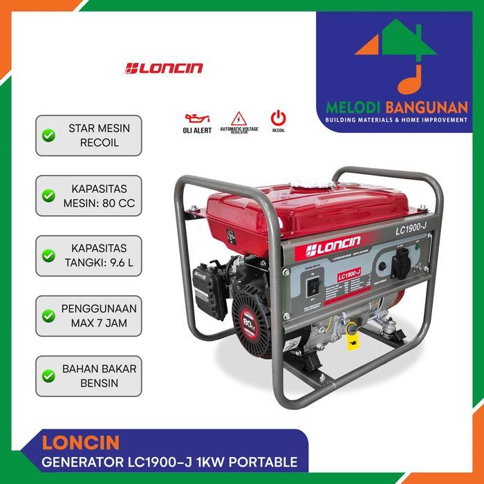 Loncin - Mesin Genset Generator Listrik Bensin Lc 1900 J Lc1900J 1000 W