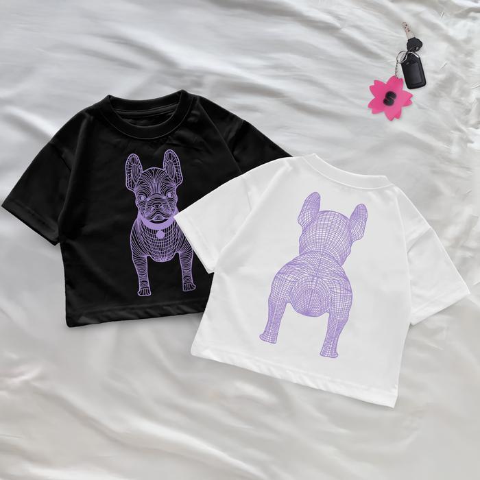 KAOS ANAK GRAPHIC DOG (LILAC) PREMIUM UKURAN S-XXL / ATASAN / BAJU / T-SHIRT / TUMBLR TEE / PRIA /