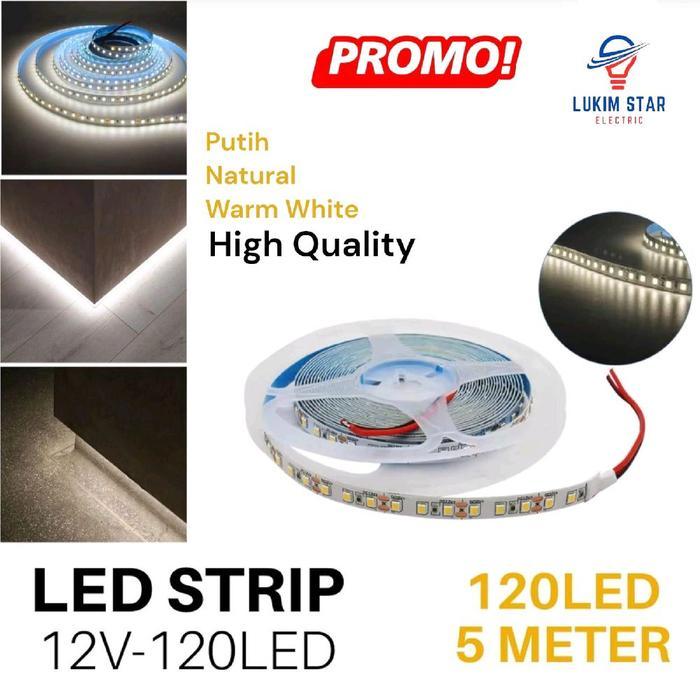 Lampu LED STRIP 2835 DC 12 VOLT 120 LED / Lampu Strip Light 2835 120LED 12VOLT 5meter
