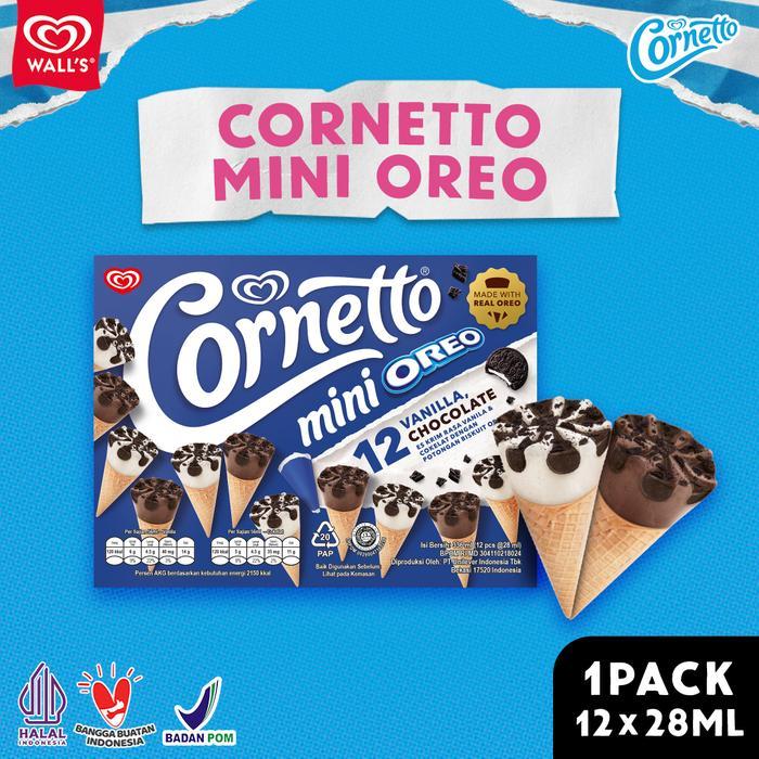 TERMURAH Cornetto Mini Oreo 12X28ml - Wall's Es Krim / Ice Cream
