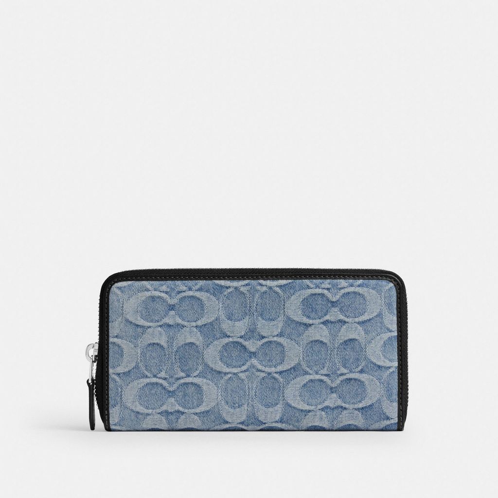 Coach Accordion Wallet In Loved Signature Denim - Dompet Panjang Pria