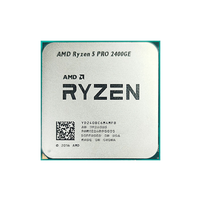 AMD Ryzen 5 PRO 2400GE Used R5 PRO 2400GE 3.2 GHz Quad-Core Eight-Thread 35W CPU Processor