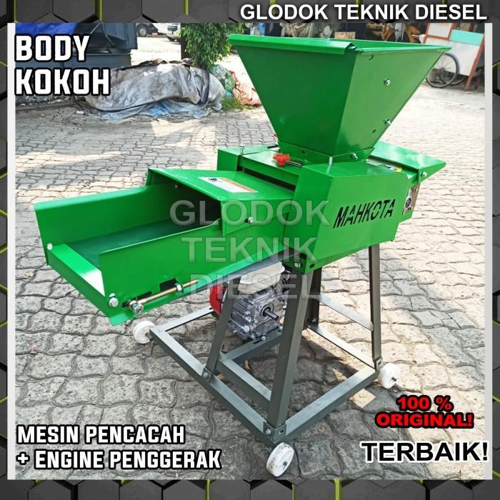 Mesin Pencacah Rumput Kompos Mahkota Mcc 6-300 + Diesel Solar Terbaik