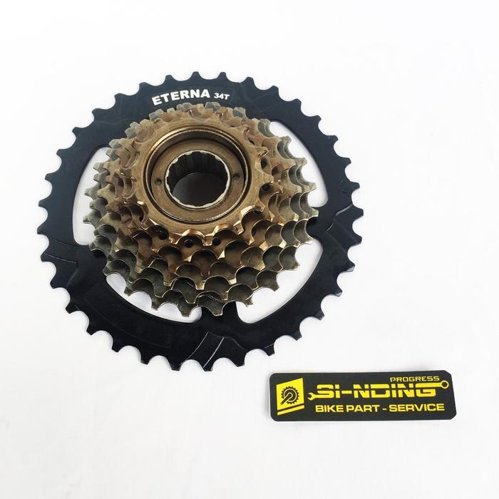 Gear Belakang Sepeda Scket Megarange Ulir / Drat 7 Speed Rasa 9 Speed