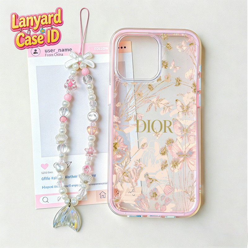 Lanyard Dior 2 In 1 Case Vivo V70 Y05 Y21D V60 Lite Y29 4G Y400 V50 Lite Ckk4 Terbaru Cewek Tali Gan