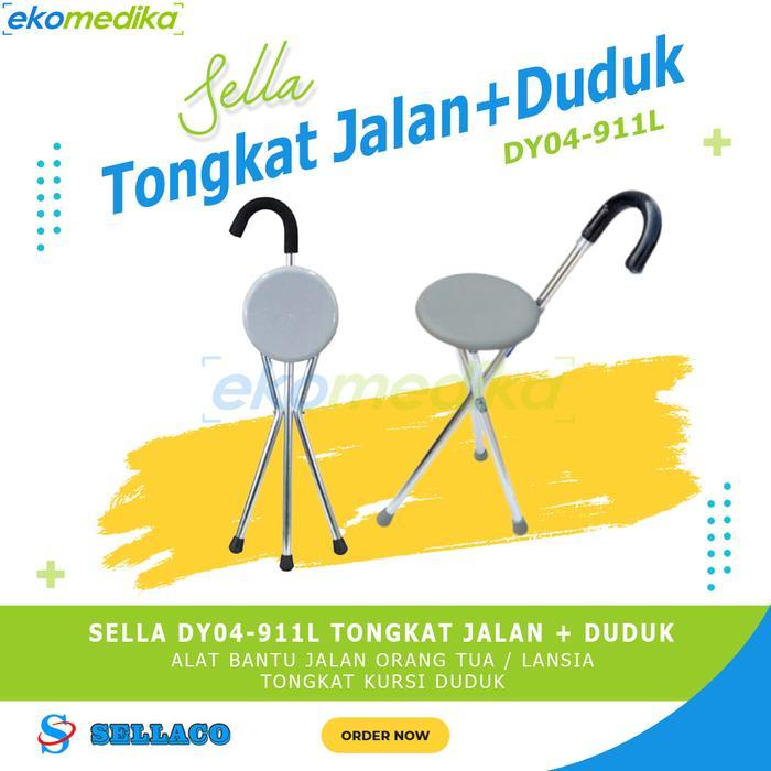 Promo Sella Ky911L Tongkat Kursi Duduk / Tongkat Lansia / Tongkat Kaki 3 Termurah