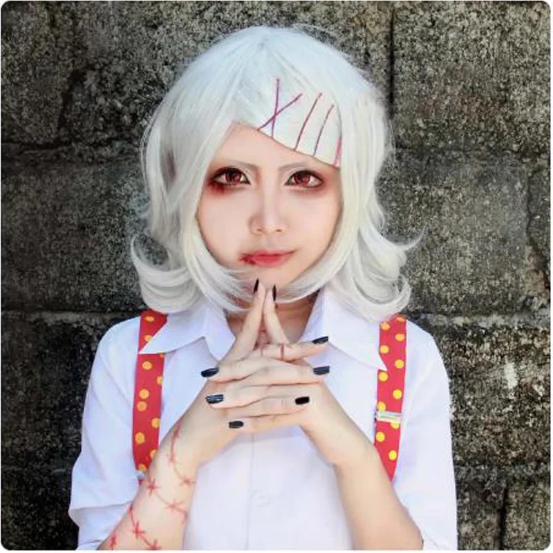 Anime Tokyo Ghoul Juzo Suzuya Juuzou Pure White Heat Resistant Cosplay Costume Wig