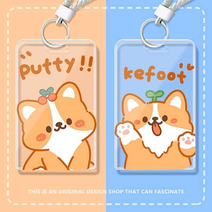 Kalung ID Card, Wadah ID Card, Lanyard ID Card (Tali+Wadah),Tempat Id Card Lucu Plastik